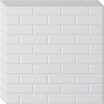 HOZRO Tapet 3D autoadeziv, Model imitatie caramida, design modern, foarte usor de montat, Alb, TAPET 6