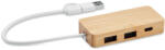  Bambusz 3 portos USB hub (MO2143-40)