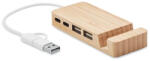  Bambusz 4 portos USB hub (MO2144-40)