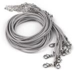 Fashion Nyakék zsinór, sodrott, delfinkapoccsal, 45cm, 130954, világos szürke