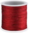 Fashion Sodrott lurex zsinór, karácsonyi, Ø0, 3mm, 50m, 310339, piros
