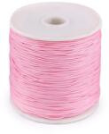 Fashion Poliészter zsinór ékszerkészítéshez, karkötőkhöz, Ø0, 5mm, 90m, 310113, rózsaszín