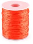 Fashion Szatén zsinór ékszerkészítéshez, karkötőkhöz, Ø1mm, 10m, 310187, neon narancssárga