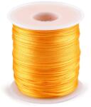 Fashion Szatén zsinór ékszerkészítéshez, karkötőkhöz, Ø1mm, 10m, 310187, narancssárga