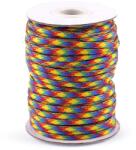 Fashion Színátmenetes paracord zsinór, ejtőernyő zsinór karkötőkhöz, Ø4 mm, 5m, 310230, multicolor