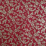  Karácsonyi textil - piros és arany leveles