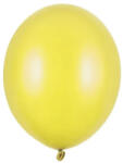 Partydeco Lufi Strong 5" (12cm-es) Latex léggömb, 100db/csomag, metál sárga (LUFI370614)