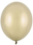 Partydeco Lufi Strong 5" (12cm-es) Latex léggömb, 100db/csomag, metál hideg Arany (LUFI831479)