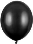 Partydeco Lufi Strong 5" (12cm-es) Latex léggömb, 100db/csomag, metál Fekete (LUFI843936)