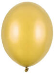 Partydeco Lufi Strong 5" (12cm-es) Latex léggömb, 100db/csomag, metál Arany (LUFI135472)