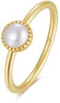 BeSpecial Inel argint 925 Simplitate placat cu aur 14K cu perle naturale (IRR01_173)