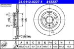 ATE Disc frana spate Volvo XC40 ATE 24.0112-0227.1 (24.0112-0227.1)