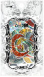 Global Fashion Abtibild decor pentru unghii, GND 109, model sticla sparta