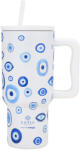 Estia Home Art Reciclabil Pahar cu mâner Termos Oțel inoxidabil Fără BPA 900ml Spirit Of Luck cu Pai și Mâner 01-35204 (01-35204)