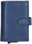 Double-D kék bőr pop-up mini pénztárca, kártyatartó 10×7 cm (DD-18208-078)