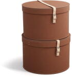 Bigso Cutii de depozitare maro 2 buc. din carton cu capac ø 37, 5x25 cm Rut Restore Paper Laminate - Bigso