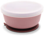 Lorelli Természetes szilikon tál tetővel - Deep Pink