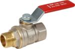 Giacomini Robinet cu bila Giacomini R914LX025 DADO, filet interior-exterior, diametru 1, , alama nichelata, trecere totala, maner metalic rosu (R914LX025)