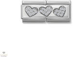 NOMINATION "3 szív" dupla charm - 330732-02