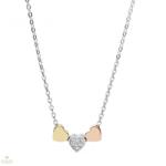 Fossil Sutton Heart Tri-Tone női nyaklánc - JF02856998