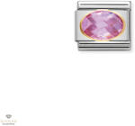 NOMINATION "Rózsaszín cirkónia" charm - 030601-003