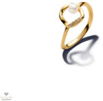 Pandora 14K aranyozott organikus formájú gyűrű 56-os méret - 163831C01-56