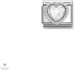 NOMINATION "Fehér szív" charm - 330605-016