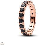 Pandora 14k rózsaarany szikrázó örökkévalóság gyűrű fekete kristállyal 58-as méret - 180050C02-58