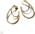 Pandora 14K aranyozott organikus formájú dupla karika-fülbevaló - 263870C00