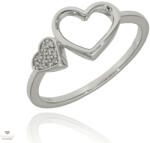 Újvilág Kollekció Fehér arany szív gyűrű 52-es méret - JR10626W12-52