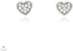 Újvilág Kollekció Fehér arany szív fülbevaló - 301-8007-FR-F
