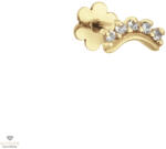 Jackie Gold Iv fehér Topáz arany fülpiercing - JKP24.431