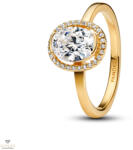 Pandora 14K aranyozott ovális szikrázó glória gyűrű 56-os méret - 163802C01-56
