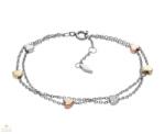 Fossil Sutton Heart Tri-Tone női karkötő - JF02854998
