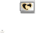 NOMINATION "Fekete-arany szív" charm - 030283-26