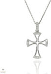 Újvilág Kollekció Fehér arany kereszt nyakék - B32895