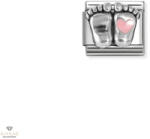 NOMINATION "Baba láb rózsaszín szívvel" charm - 330204-31