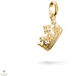 Thomas Sabo Charm Club Connect aranyozott korona charm medál - CC1247-414-14