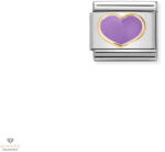 NOMINATION "Lila szív" charm - 030283-22