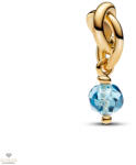 Pandora 14k aranyozott fazettált tengerkék örökkévalóság kör függő charm - 763462C03