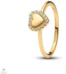 Pandora 14K aranyozott gravírozható szív glória gyűrű 50-es méret - 163801C01-50