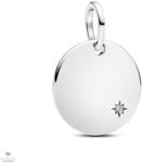 Pandora gravírozható kerek medál cirkóniával - 394012C01