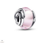 Pandora körbeölelt rózsaszín muránói üveg charm - 793241C00