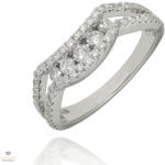 Újvilág Kollekció Fehér arany gyűrű 51-es méret - B10984_3I