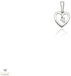 Újvilág Kollekció Fehér arany szív medál - B54581