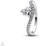 Pandora Hullámzó pavé szív gyűrű 54-es méret - 193661C01-54