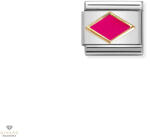 NOMINATION "Fukszia rózsaszín rombusz" charm - 030285-52