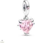 Pandora Rózsaszín családfa és szív charm - 792654C01