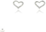Újvilág Kollekció Fehér arany szív fülbevaló - B51470