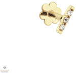 Jackie Gold fehér Topáz arany fülpiercing - JKP24.430